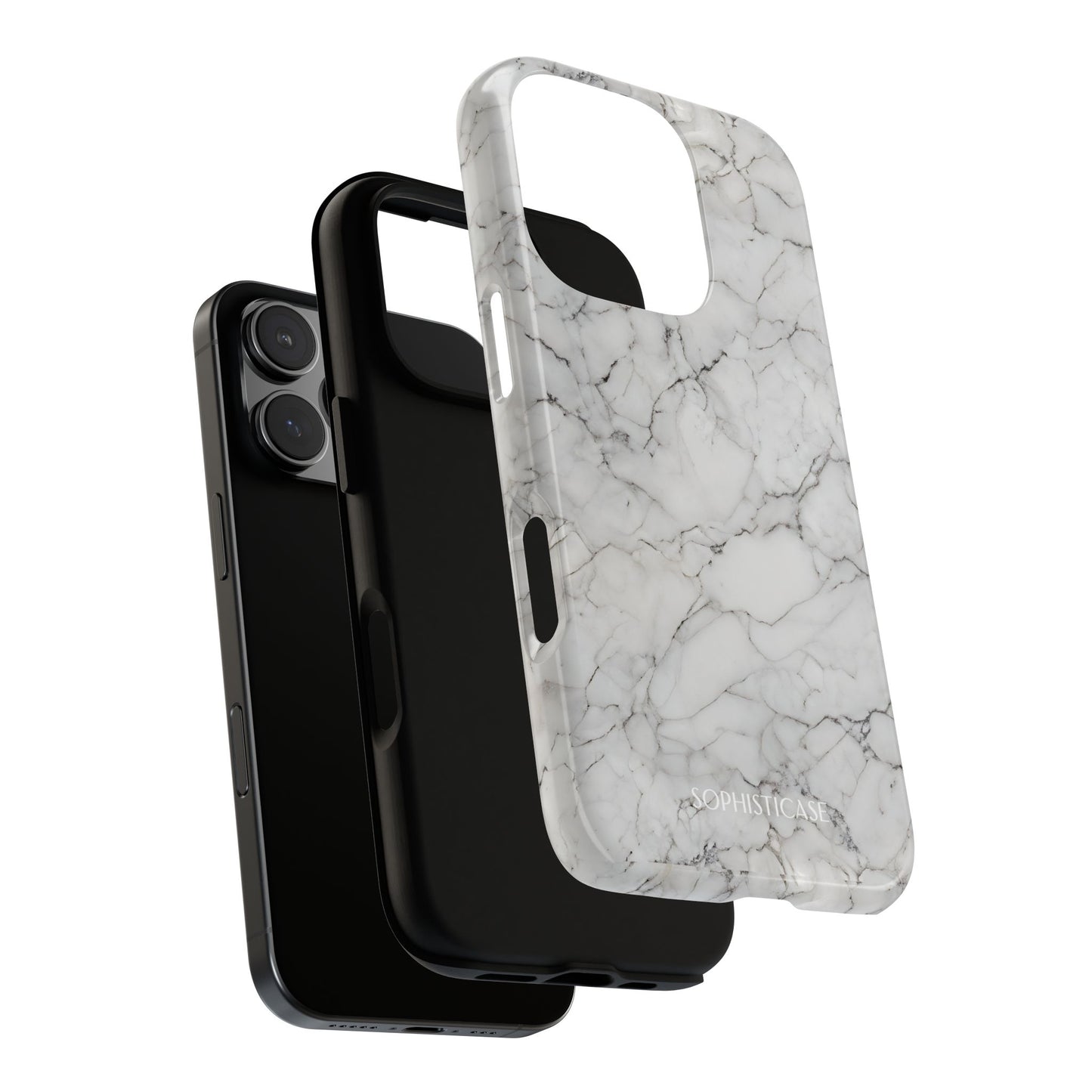 Marble Opulence in White - iPhone Case, Samsung Galaxy Case, Google Pixel Case