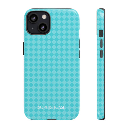 Diamond Diva in Aqua - Drop Proof Phone Case for iPhone