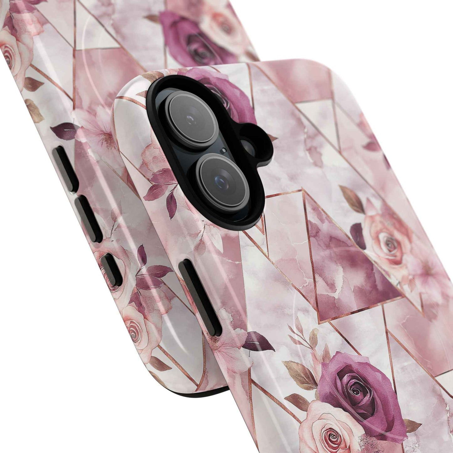 Royal Floral in Plum Chevron - iPhone Magsafe Case