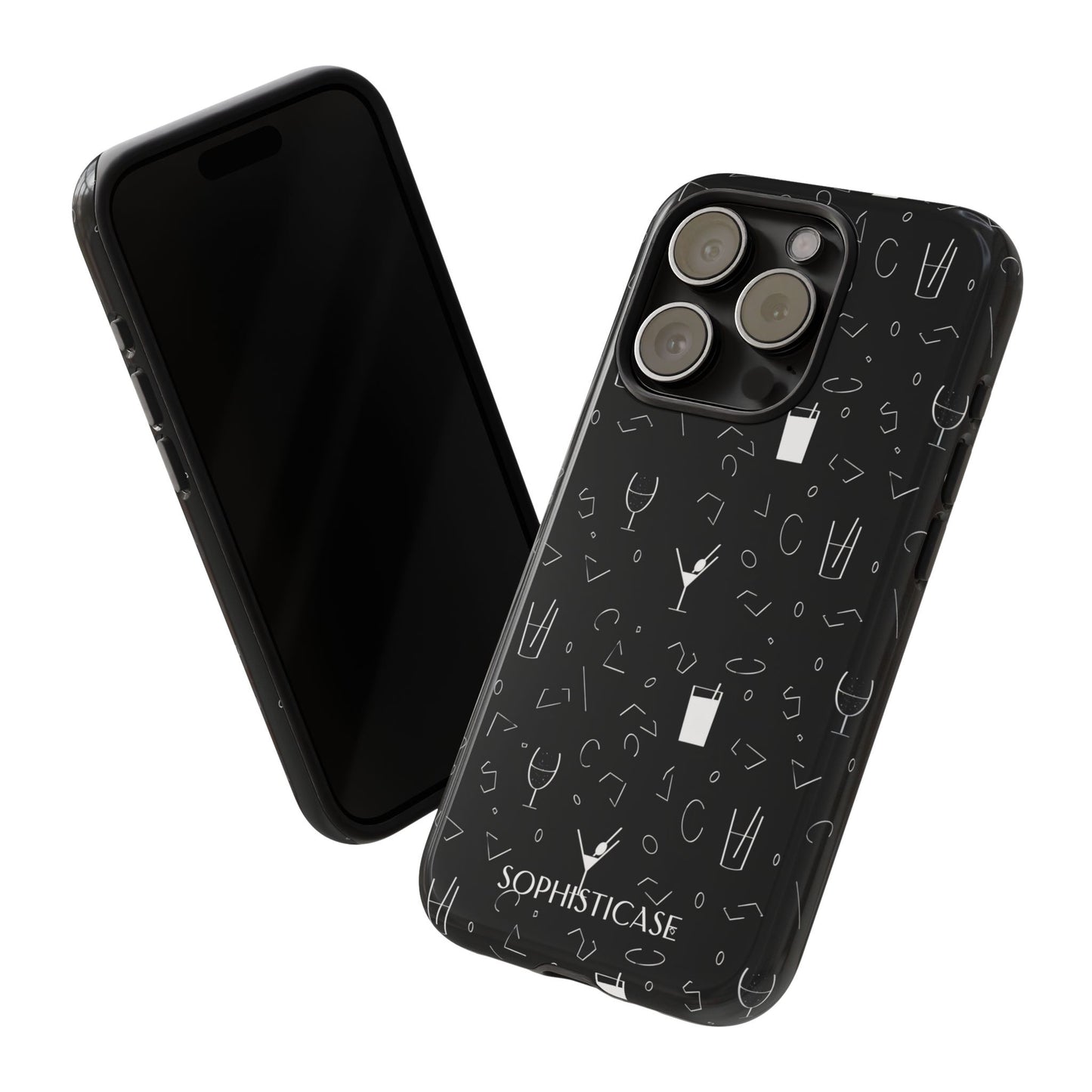 Cocktail Hour in Black - Tough Phone Case for iPhone