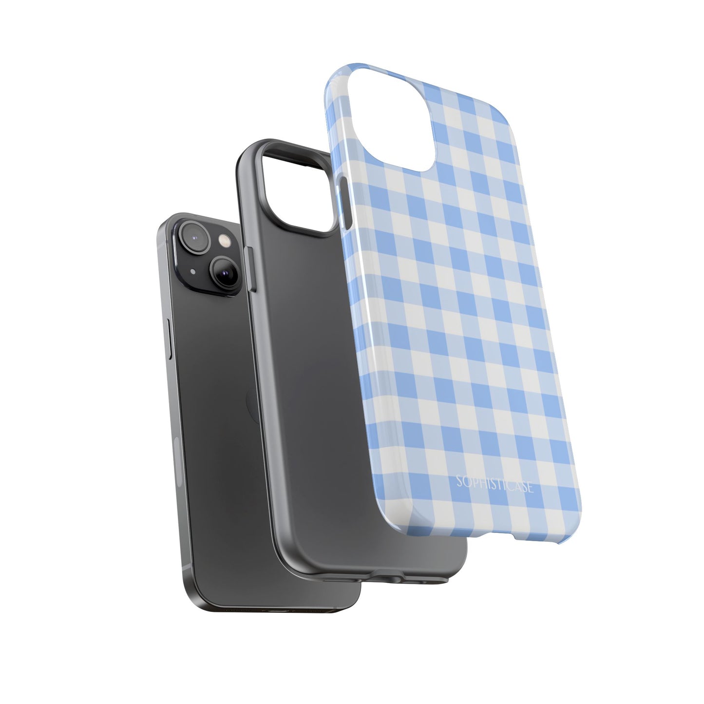 Gingham in Blue - Tough Phone Case