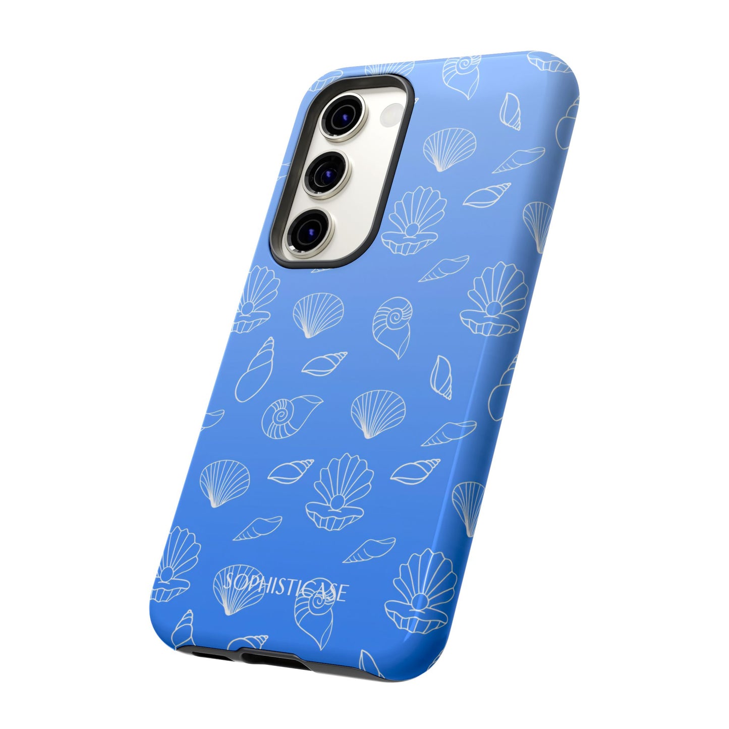 Seashell Society in Ocean Blue - iPhone Case, Samsung Galaxy Case, Google Pixel Case