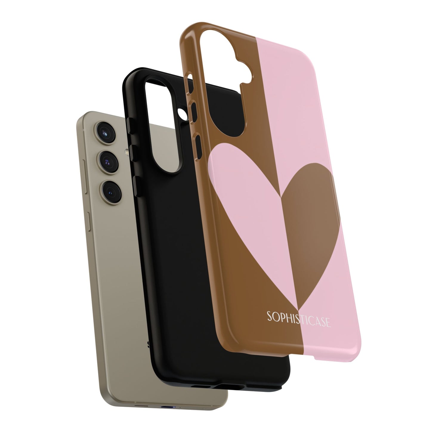 Be Mine in Pink and Brown - iPhone Case, Samsung Galaxy Case, Google Pixel Case