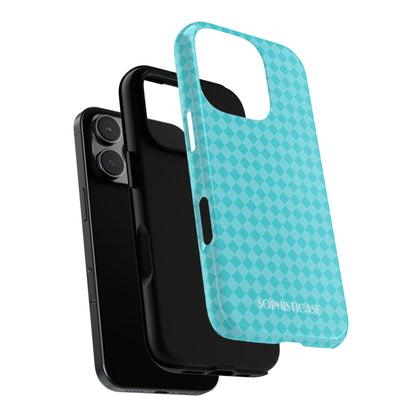 Diamond Diva in Aqua - Drop Proof Phone Case for iPhone