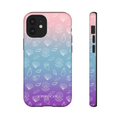 Seashell Society in Pink Blue & Purple Sunset - iPhone Case, Samsung Galaxy Case, Google Pixel Case