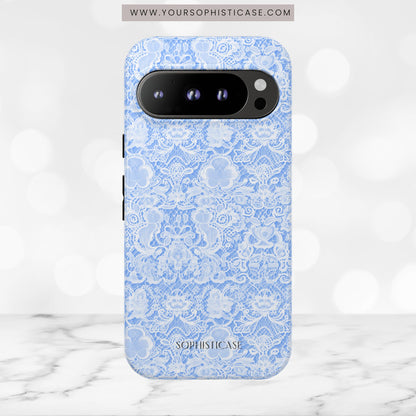 Luxe Lace in Blue - iPhone Case, Samsung Galaxy Case, Google Pixel Case