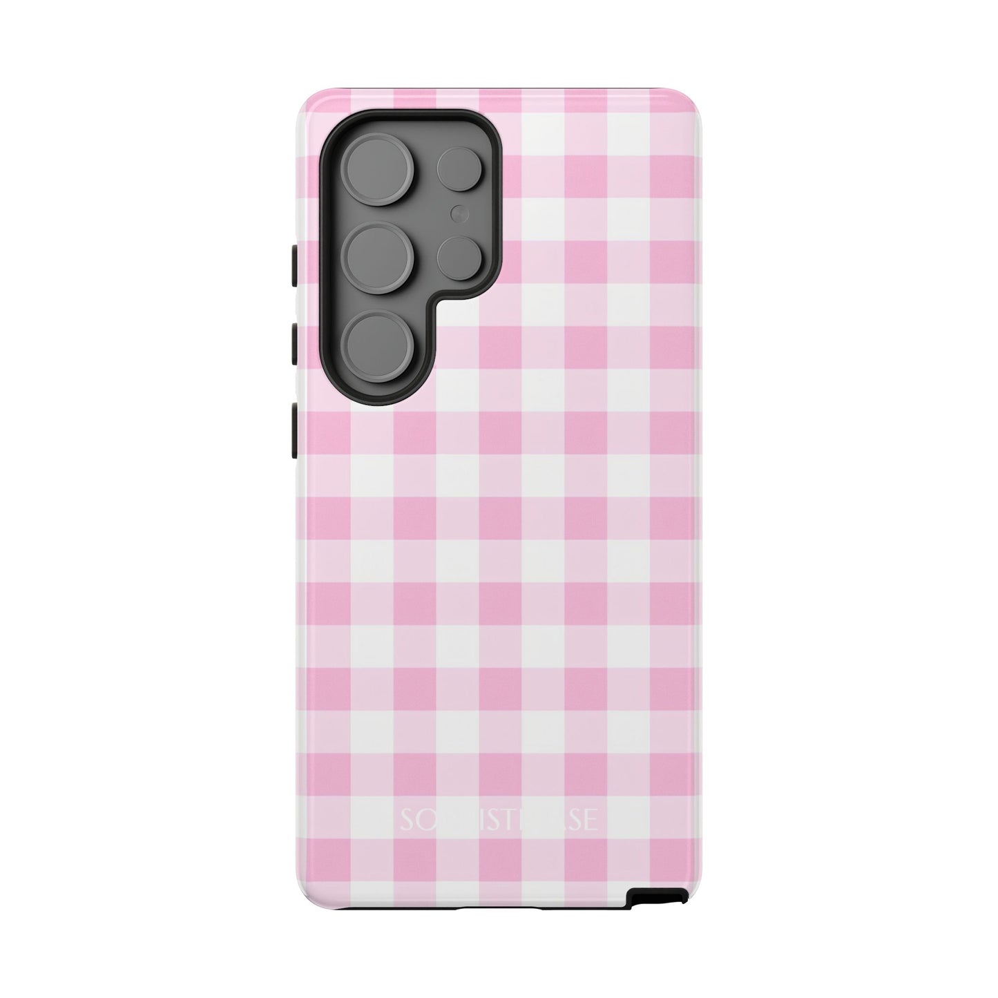 Gingham in Pink - Protective Phone Case for Samsung Galaxy