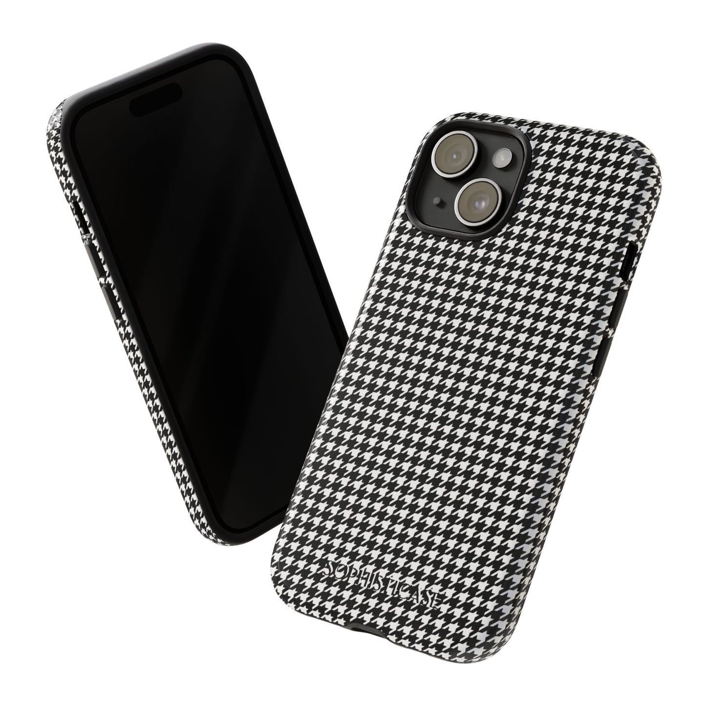 Houndstooth in Black - iPhone Case, Samsung Galaxy Case, Google Pixel Case
