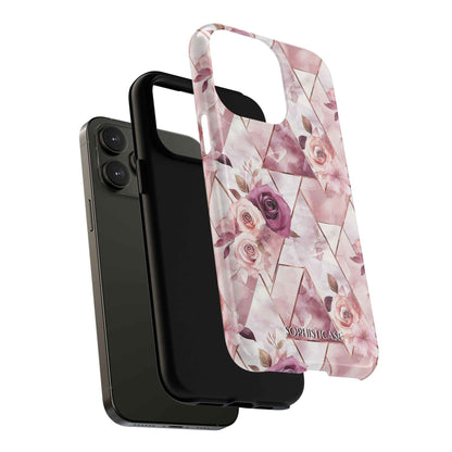 Royal Floral in Plum Chevron - iPhone Magsafe Case