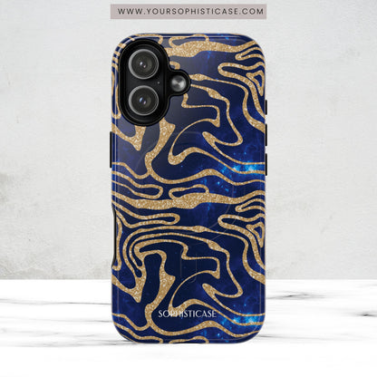 Cosmic Gold in Blue - iPhone Magsafe Case