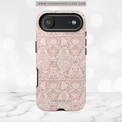 Luxe Lace in Brown - iPhone Case