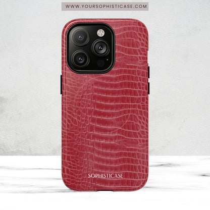 Luxe Leather in Cherry Red - Magsafe Case