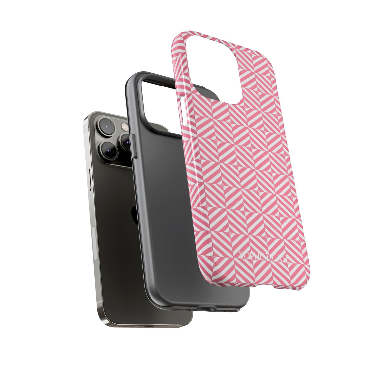 Illusions in Salmon - iPhone Case