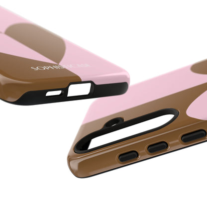 Be Mine in Pink and Brown - iPhone Case, Samsung Galaxy Case, Google Pixel Case