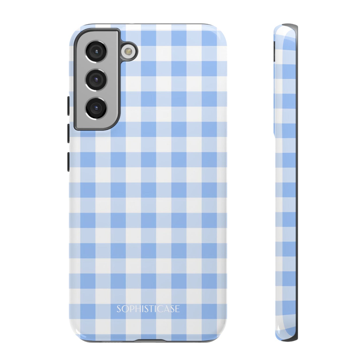 Gingham in Blue - Tough Phone Case