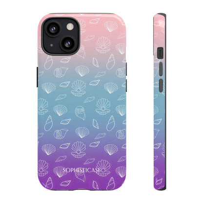 Seashell Society in Pink Blue & Purple Sunset - iPhone Case
