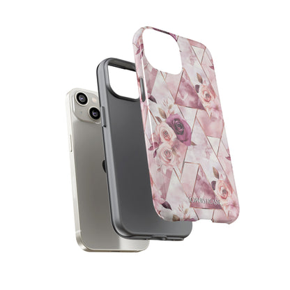 Royal Floral in Plum Chevron - Tough Phone Case