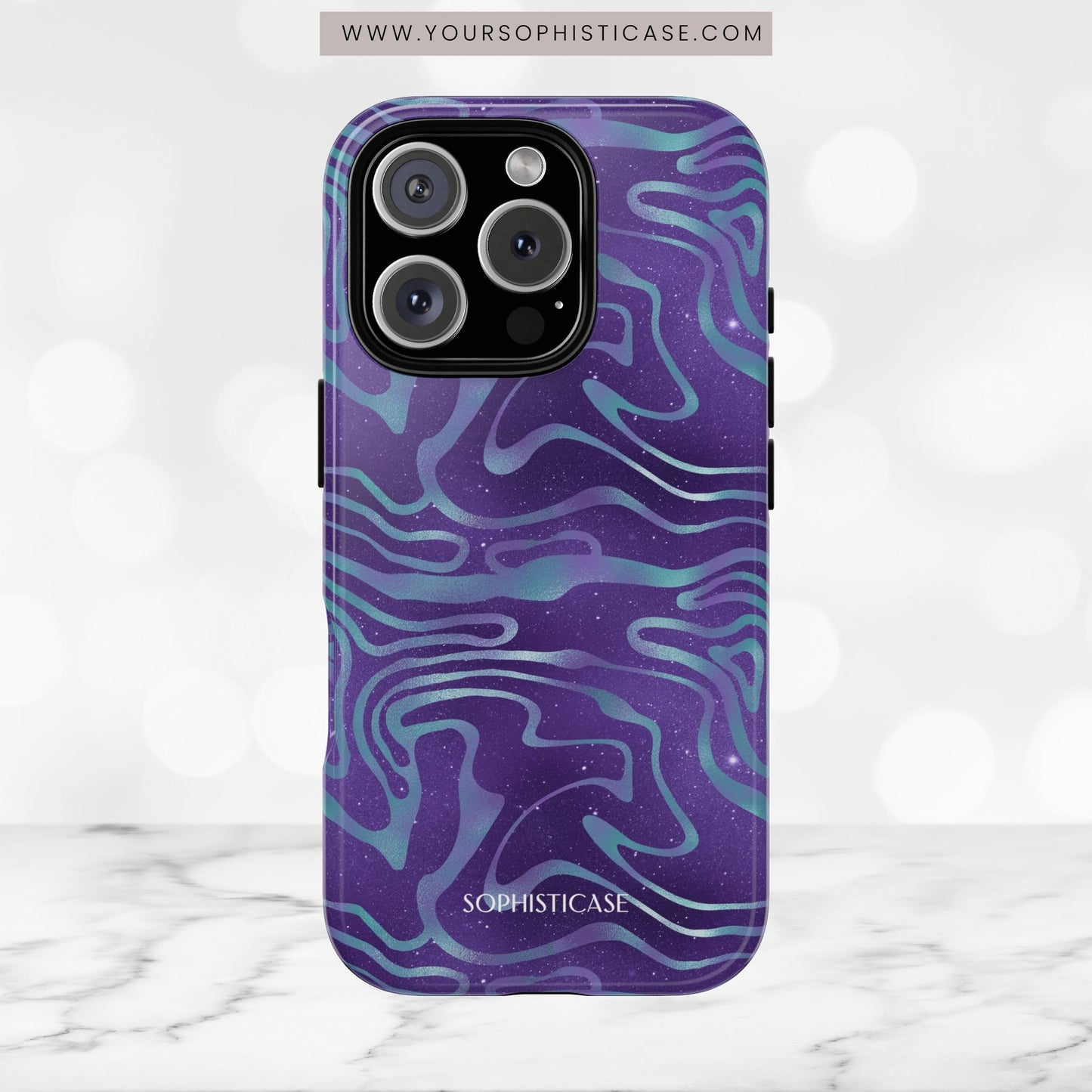 Cosmic Gold in Blue & Purple - iPhone Case, Samsung Galaxy Case, Google Pixel Case