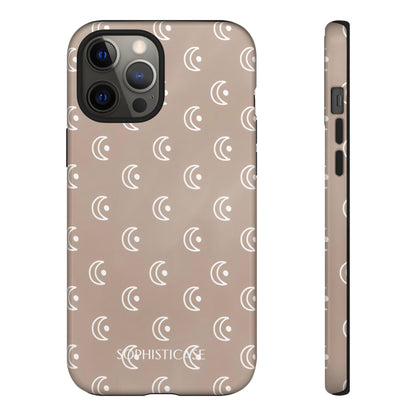 Moon Phase in Boho Brown - Tough Phone Case for iPhone