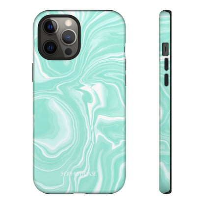 Liquid Dreams in Green - iPhone Case