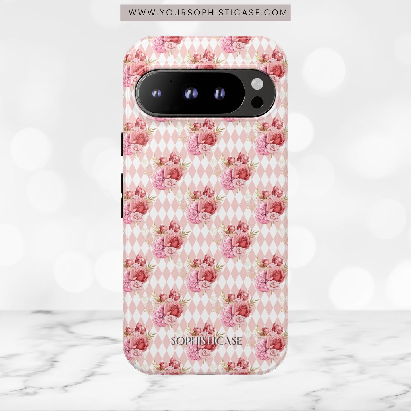 Rose Diamond Romance in Juliette - Tough Phone Case