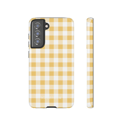 Gingham in Yellow - Protective Phone Case for Samsung Galaxy