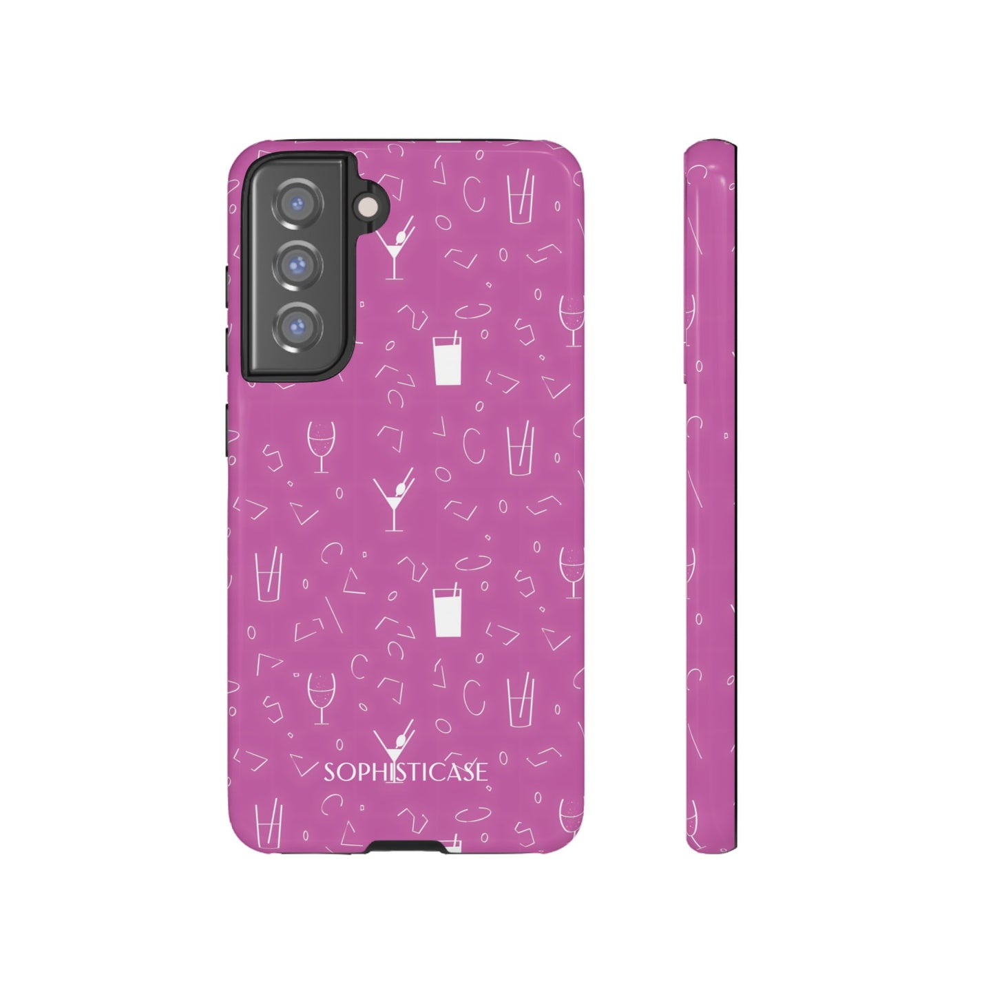 Cocktail Hour in Purple - Drop Proof Phone Case for Samsung Galaxy