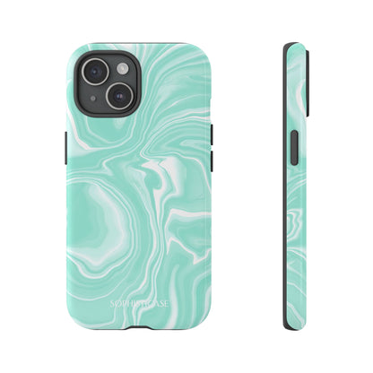 Liquid Dreams in Green - Tough Phone Case
