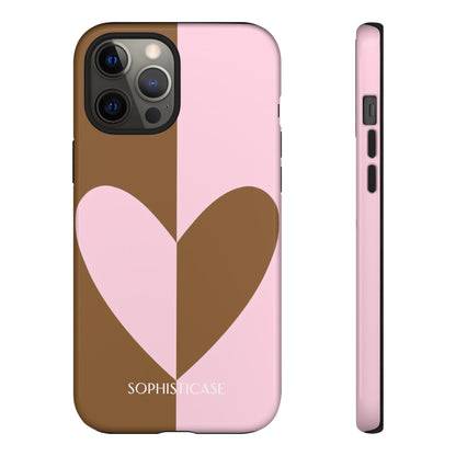 Be Mine in Pink and Brown - Tough Phone Case for iPhone