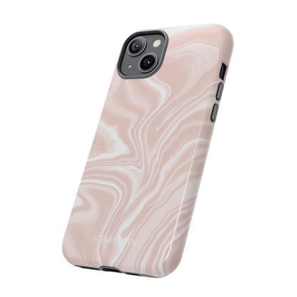 Liquid Dreams in Neutral Beige - iPhone Case