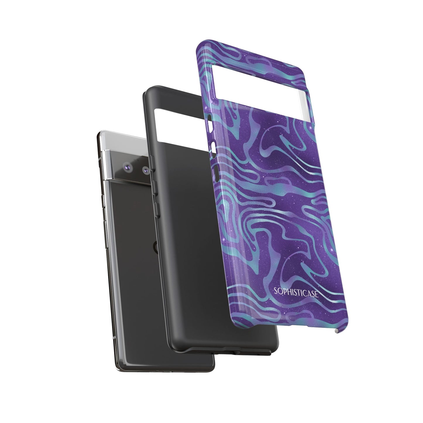 Cosmic Zebra in Blue & Purple - iPhone Case, Samsung Galaxy Case, Google Pixel Case