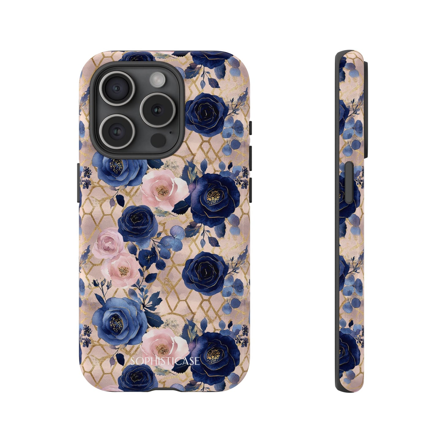 Royal Floral in Navy Blush - Tough Phone Case