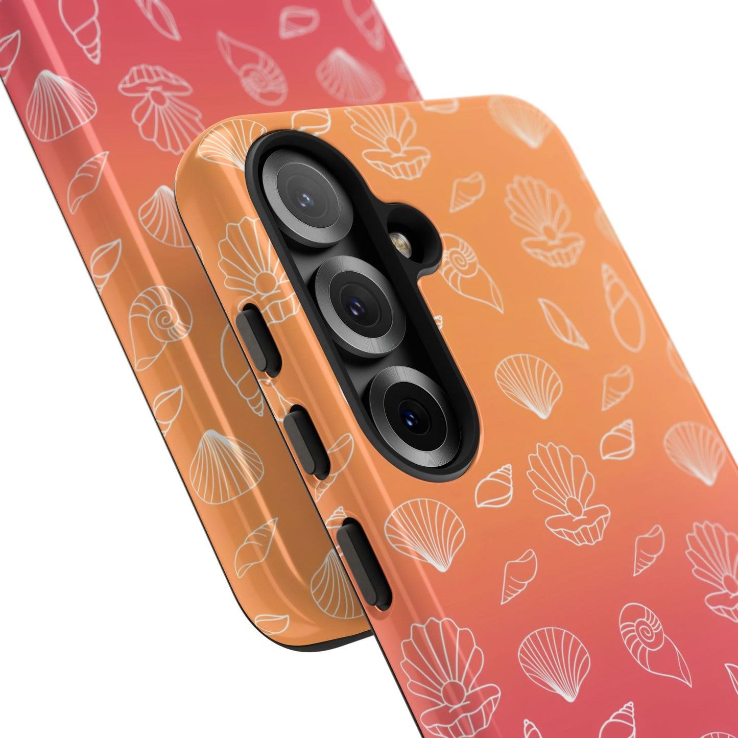 Seashell Society in Sunset Orange - iPhone Case, Samsung Galaxy Case, Google Pixel Case