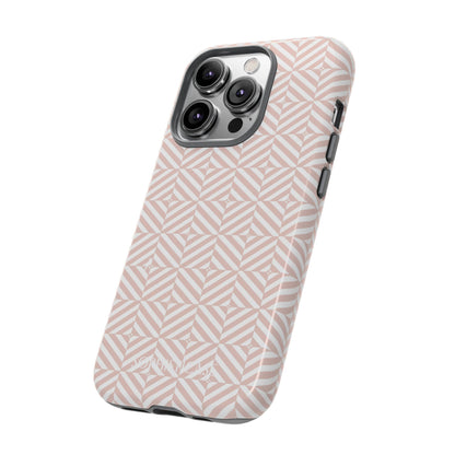 Illusions in Neutral Beige - Dual Layer Shockproof Phone Case for iPhone, Google Pixel and Samsung Galaxy