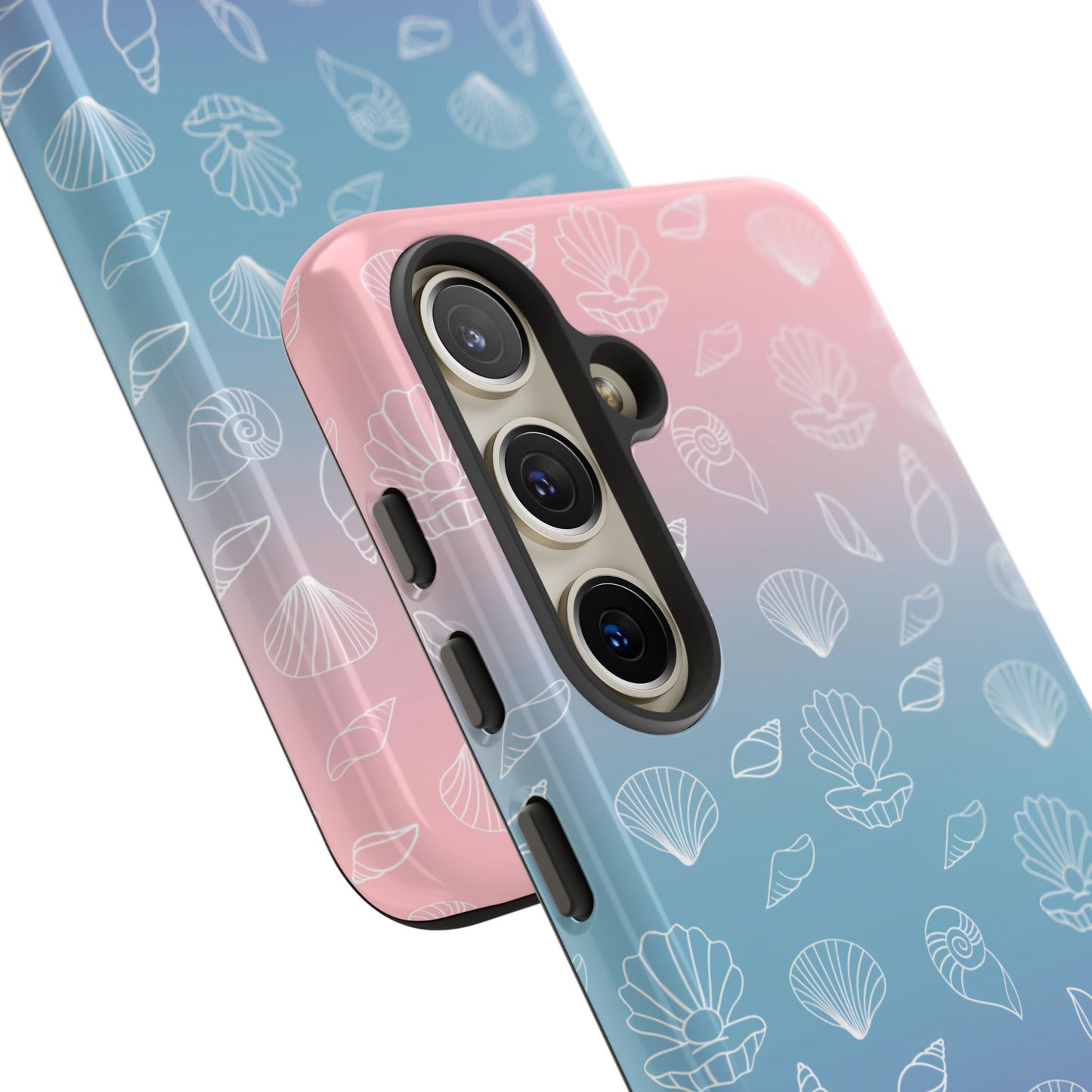 Seashell Society in Pink Blue & Purple Sunset - iPhone Case, Samsung Galaxy Case, Google Pixel Case