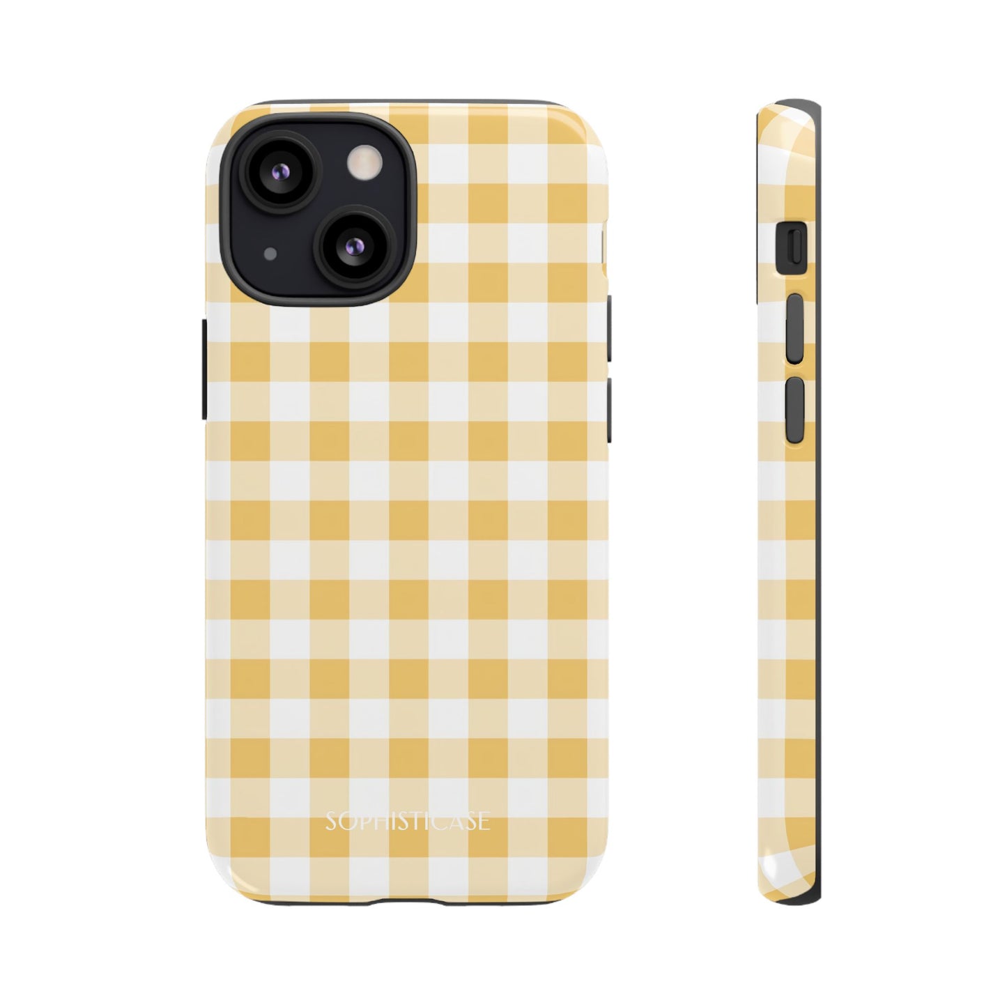 Gingham in Yellow - iPhone Case, Samsung Galaxy Case, Google Pixel Case