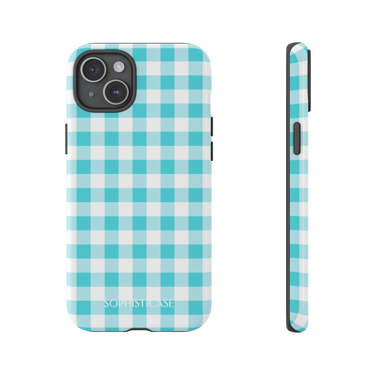 Tough Case - Gingham in Aqua