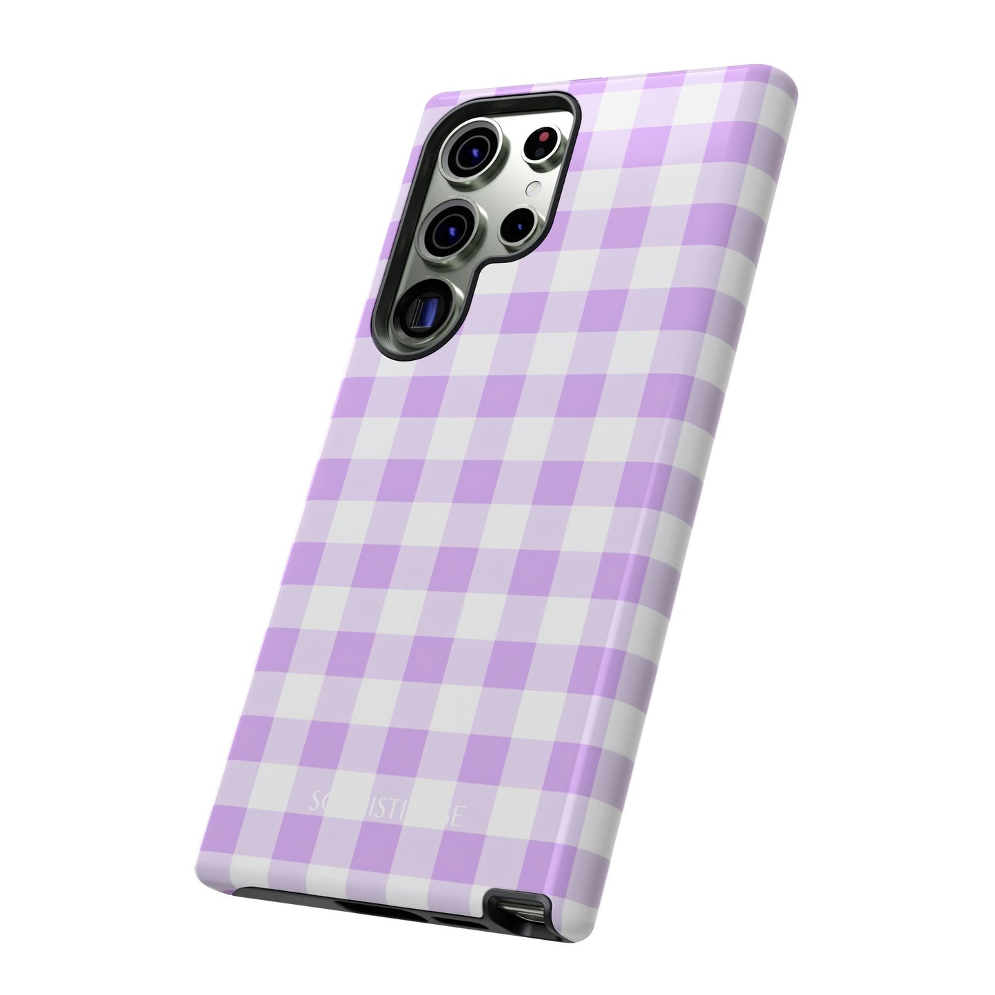 Gingham in Purple - Samsung Galaxy Case