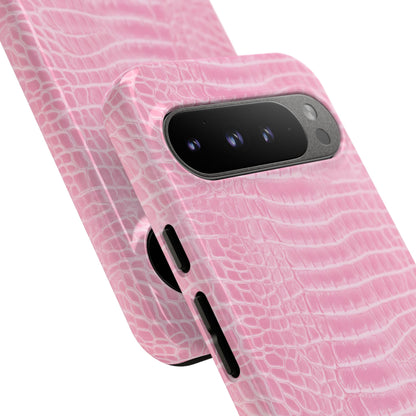 Luxe Leather in Pink - Tough Phone Case