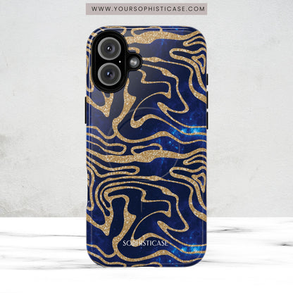 Cosmic Gold in Blue - iPhone Magsafe Case