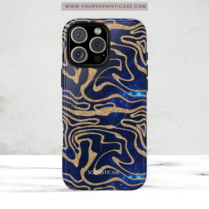 Cosmic Gold in Blue - iPhone Magsafe Case