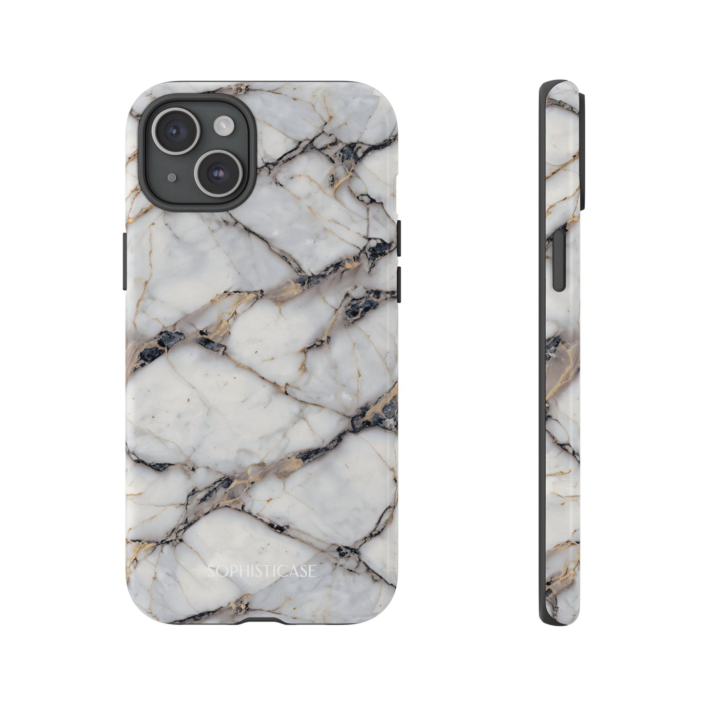 Marble Opulence in Cracked Beige - iPhone Case, Samsung Galaxy Case, Google Pixel Case