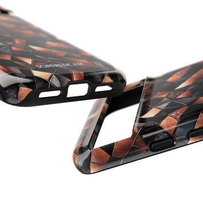 Rose' Runway in Noir Mosaic - Tough Phone Case