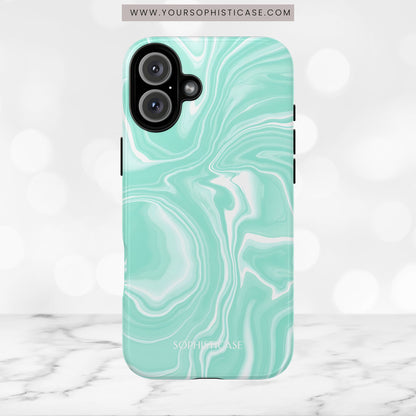 Liquid Dreams in Green - Tough Phone Case