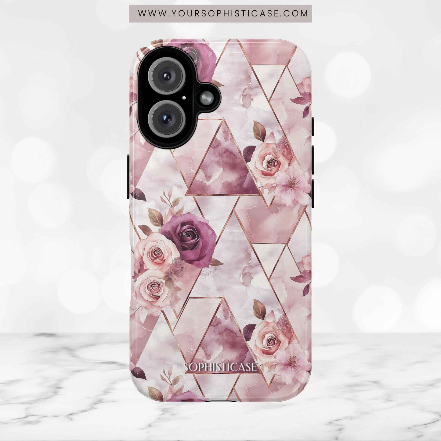 Royal Floral in Plum Chevron - Tough Phone Case