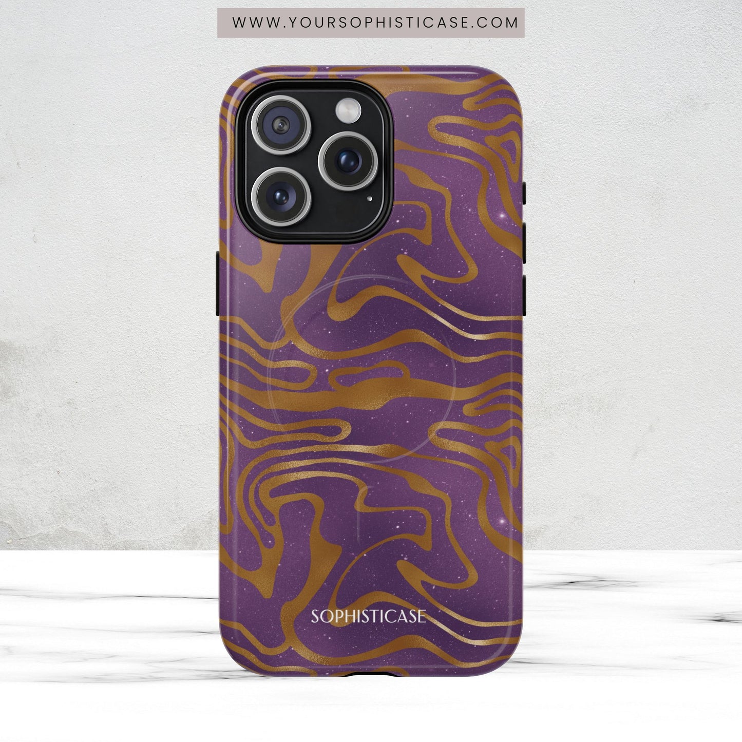 Cosmic Gold in Purple - iPhone Magsafe Case