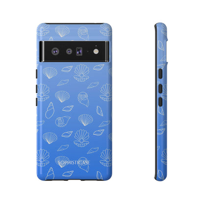 Seashell Society in Ocean Blue - iPhone Case, Samsung Galaxy Case, Google Pixel Case