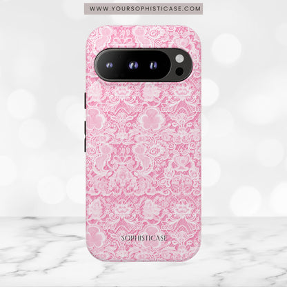 Luxe Lace in Pink - iPhone Case, Samsung Galaxy Case, Google Pixel Case