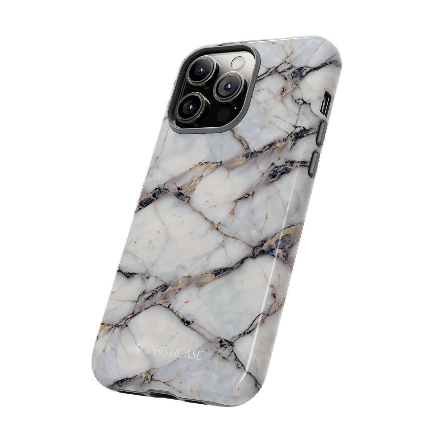 Marble Opulence in Cracked Beige - iPhone Case, Samsung Galaxy Case, Google Pixel Case
