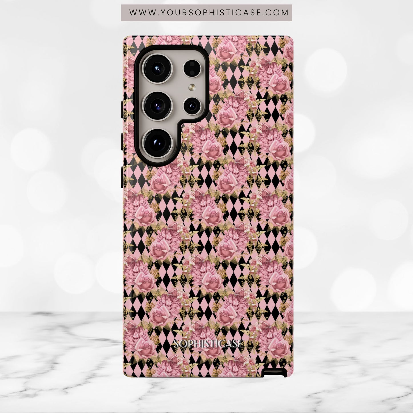 Rose Diamond Romance in Isolde - Tough Phone Case
